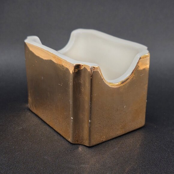 Hall Golden Glo Sugar sweetener packet holder 22K Gold USA 1950s # 716 - Picture 1 of 8